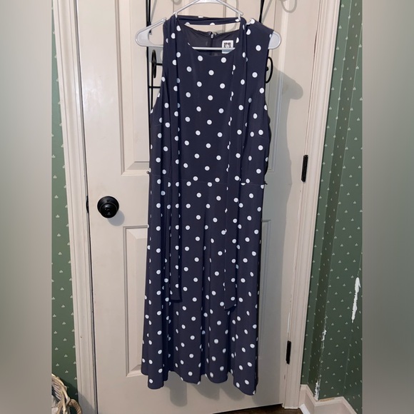 Anne Klein Polka Dot Dress Size 14 - Picture 1 of 2
